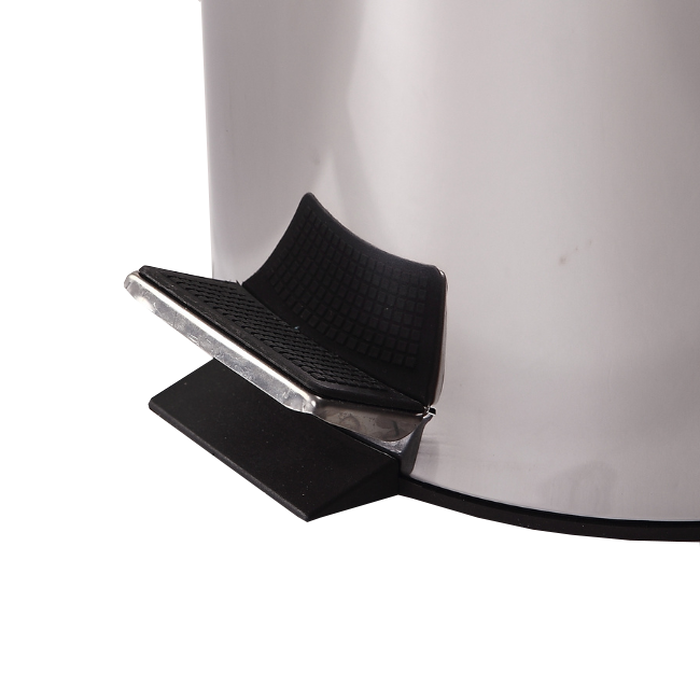 LIXEIRA INOX COM PEDAL REDONDA