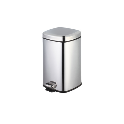 LIXEIRA INOX COM PEDAL QUADRADA