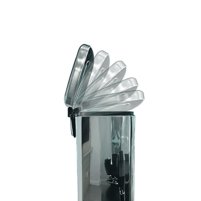 LIXEIRA INOX COM PEDAL QUADRADA